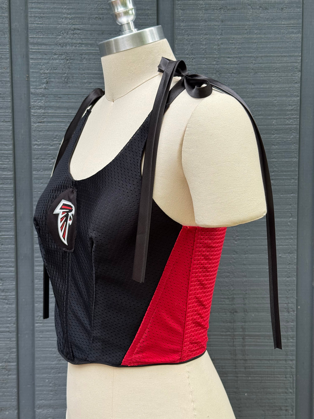 Atlanta Falcons Edgewood Corset Top - ATL Tho Reworked