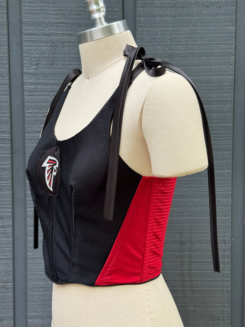 Atlanta Falcons Edgewood Corset Top - ATL Tho Reworked