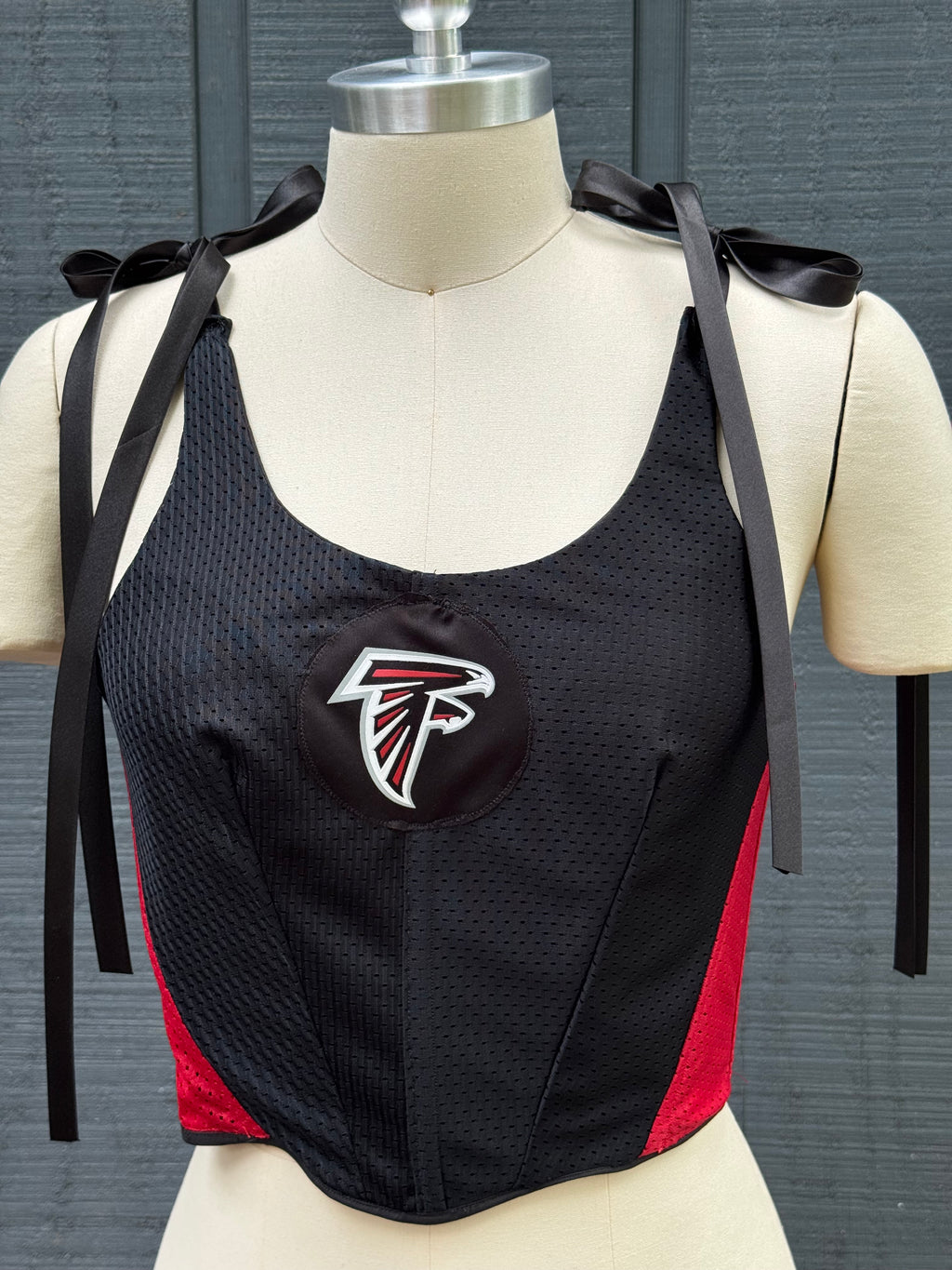 Atlanta Falcons Edgewood Corset Top - ATL Tho Reworked