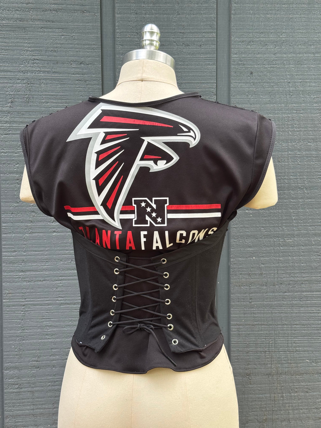 Atlanta Falcons + Hawks Lace-up Lanier Top - ATL Tho Reworked